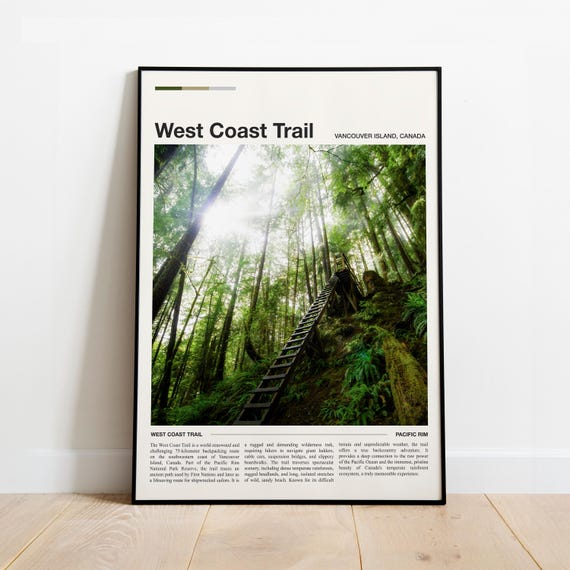 West Coast Trail Modern Minimalist Travel Poster