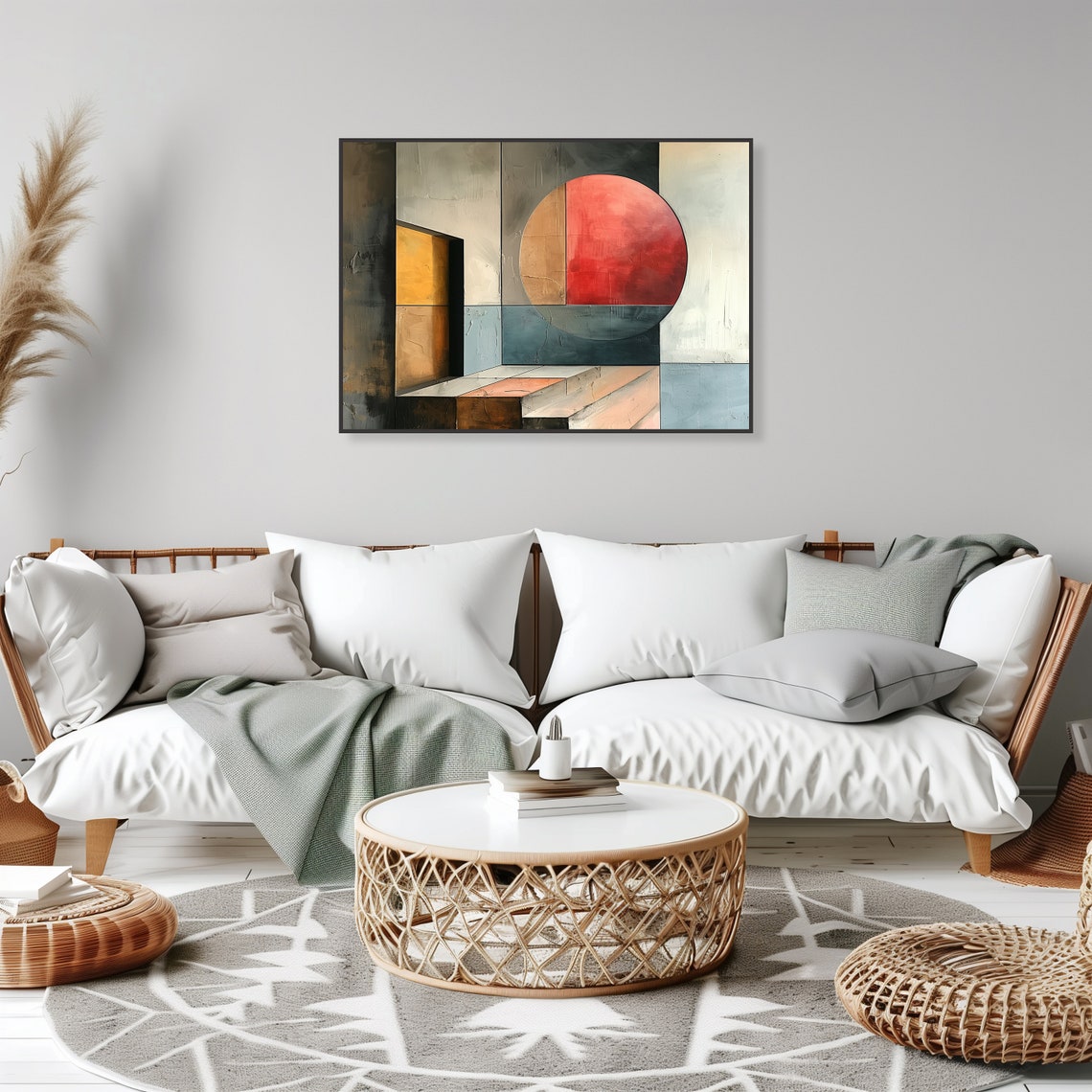 Geometric Minimalist Wall Art Poster Modern Abstract Home Decor Print For Stylish Interiors Usa Printed - Image 2