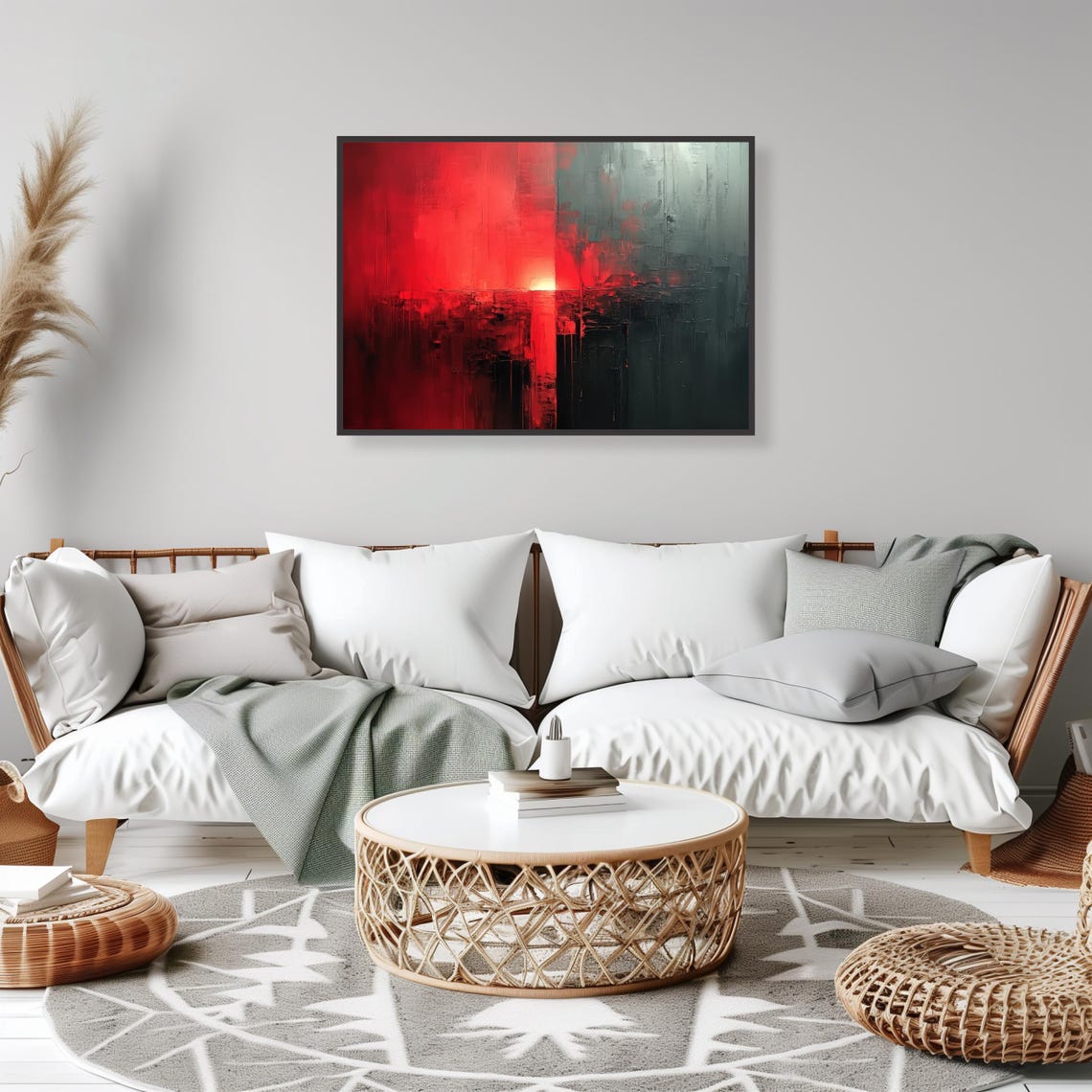 Abstract Sunset, Modern Wall Decor - Image 2