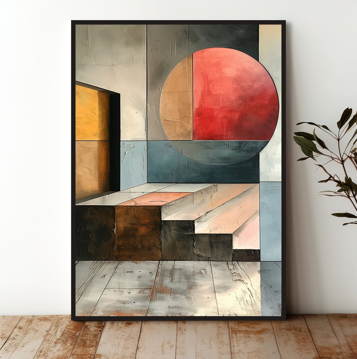 Geometric Minimalist Wall Art Poster Modern Abstract Home Decor Print For Stylish Interiors Usa Printed