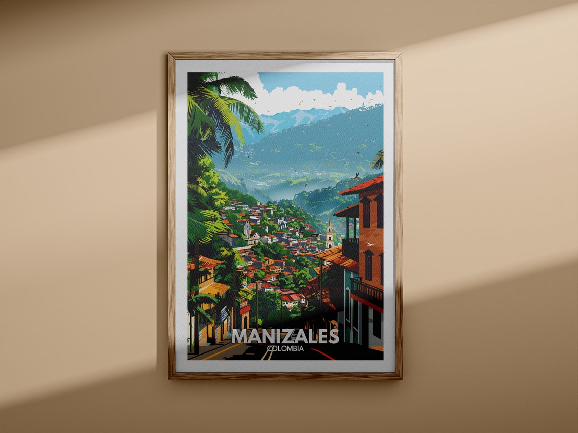 Manizales Print Manizales Travel Poster Colombia Wall Art Print Colombia Home Decor Travel Wall Art Decor Unique City Poster - Image 3