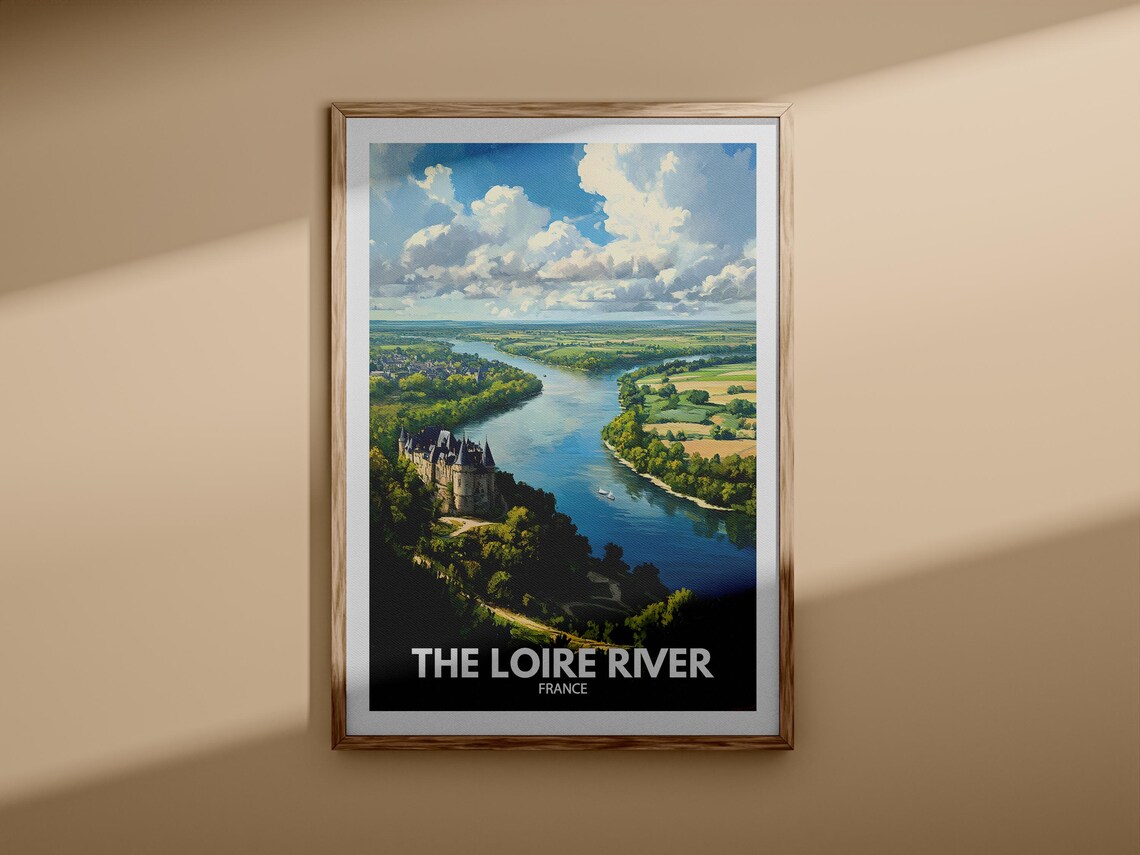 The Loire River Print The Loire River Poster France River Art France Travel Poster Nature Prints - Image 3