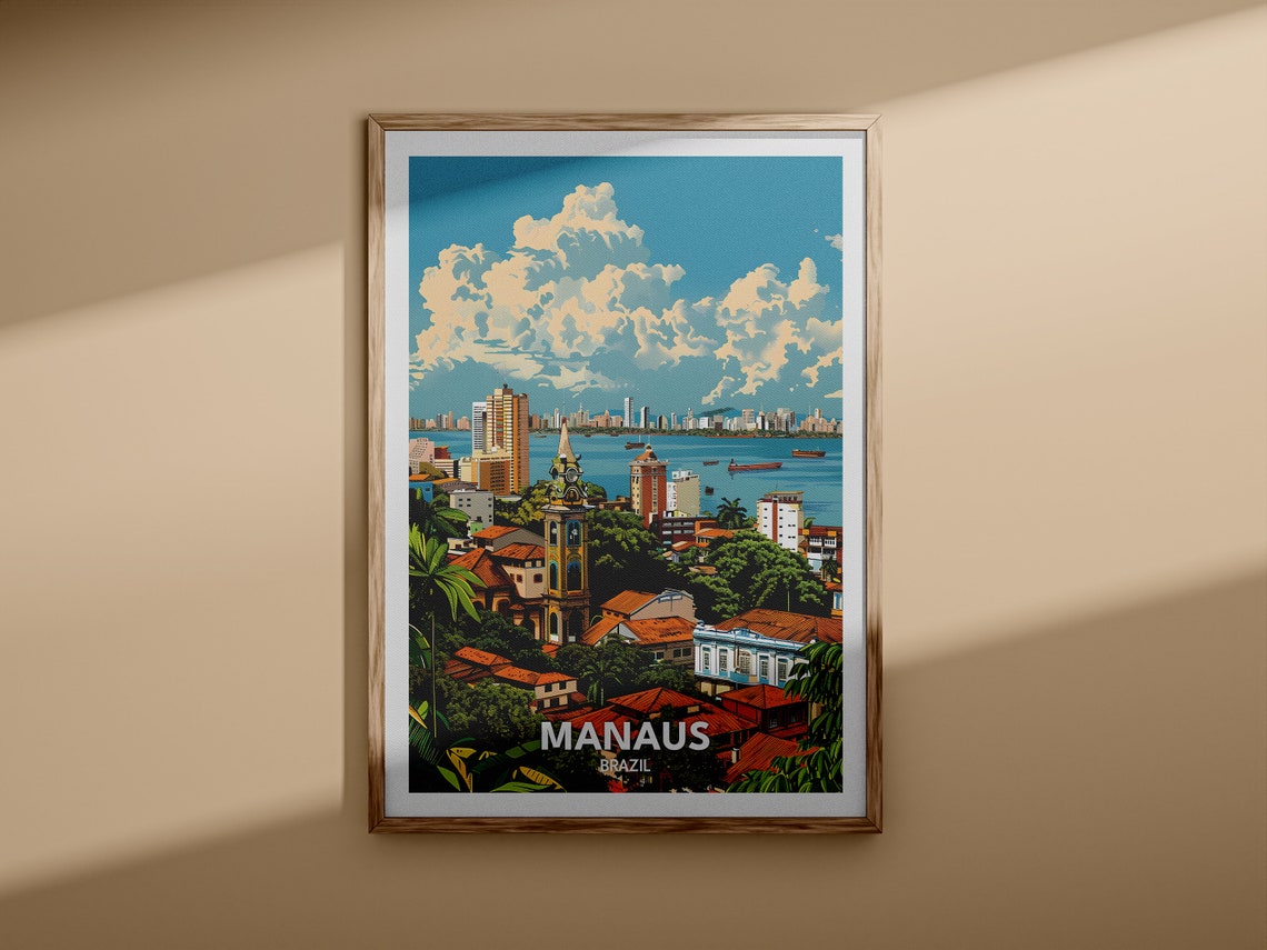 Manaus Print Manaus Travel Poster Brazil Wall Art Print Brazil Home Decor Travel Wall Art Poster Unique City Print - Image 3