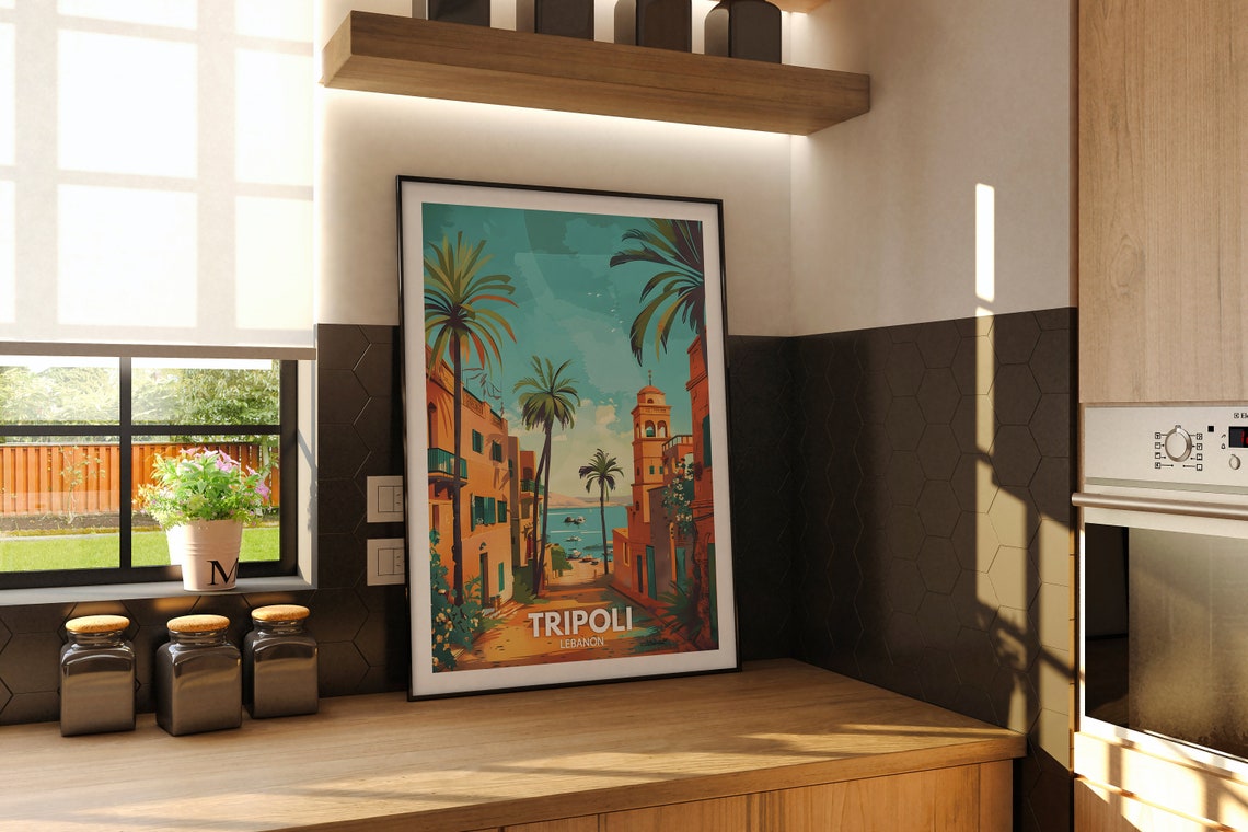 Tripoli Art Print Tripoli Travel Poster Lebanon Wall Art Print Lebanon Home Decor Travel Wall Art Decor Unique City Poster - Image 2