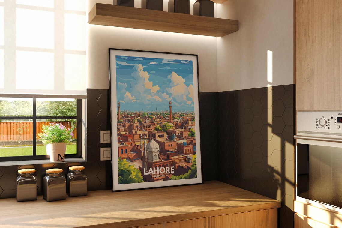 Lahore Print Lahore Travel Poster Pakistan Wall Art Print Pakistan Home Decor Travel Wall Art Decor Unique City Poster - Image 2