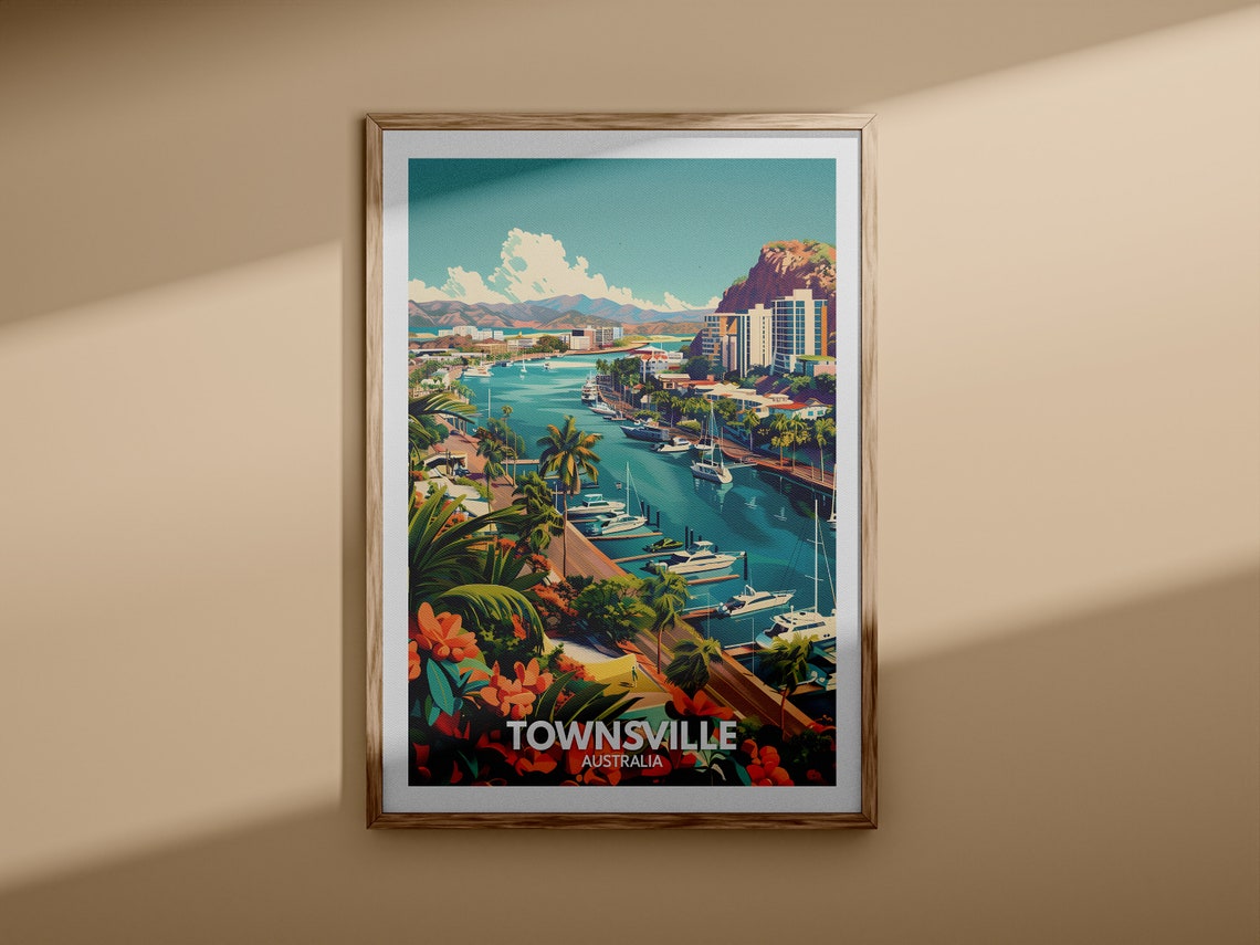 Townsville Print Townsville Travel Poster Australia Wall Art Print Australia Home Decor Travel Wall Art Decor Unique City Poster - Image 3