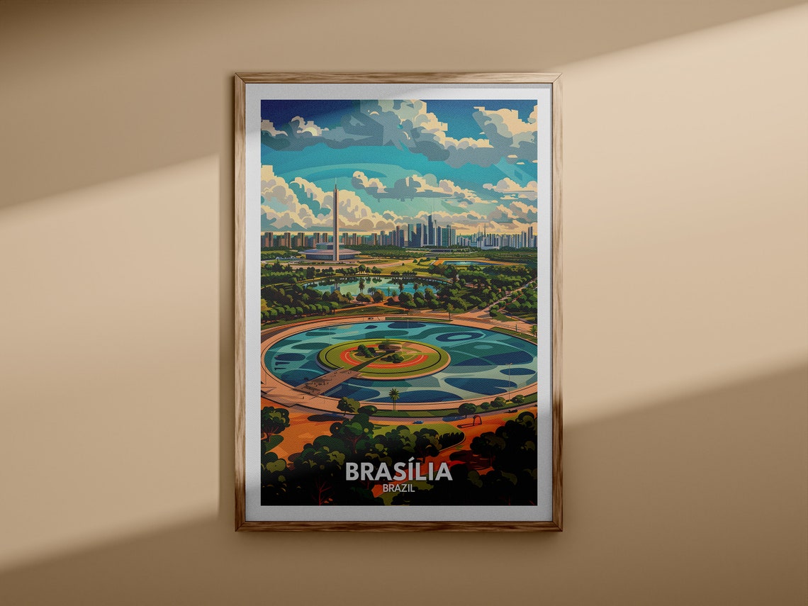 Braslia Print Braslia Travel Poster Brazil Wall Art Print Brazil Home Decor Travel Wall Art Poster Unique City Print - Image 3