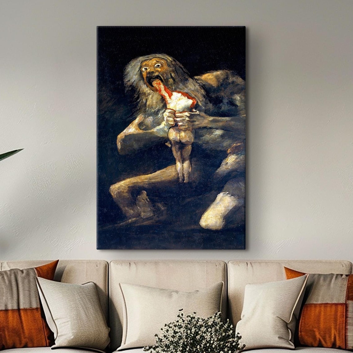 Francisco Goya Saturn Devouring His Son Classic Dark Art Poster