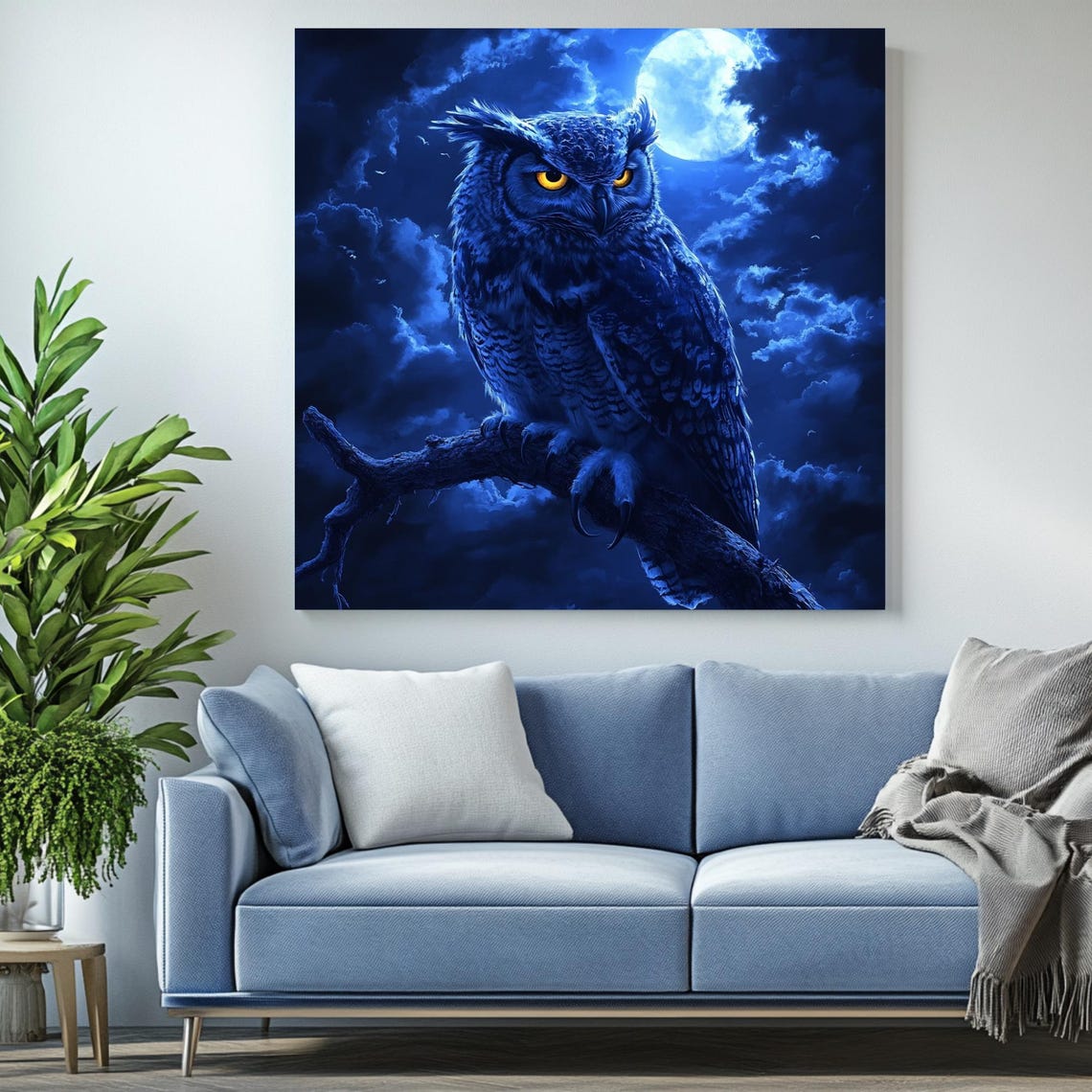Owl Wall Art, Nocturnal Bird Poster - Image 2