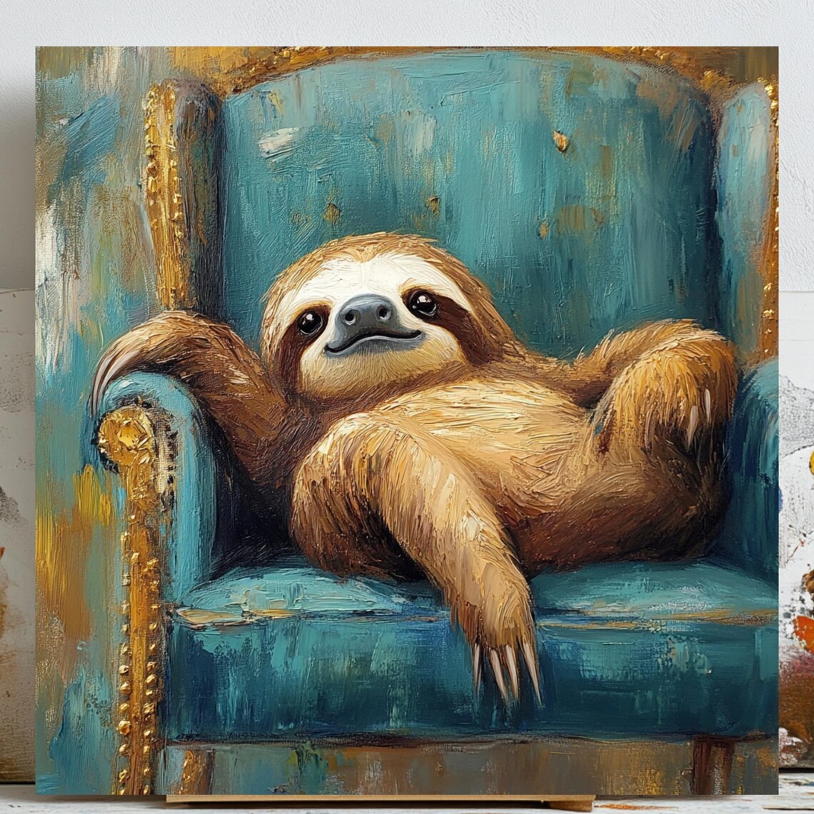 Sloth Wall Decor, Whimsical Wildlife Art