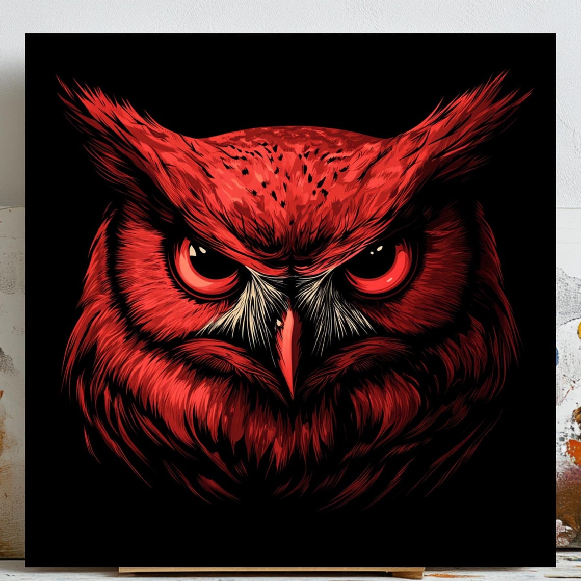 Vintage Owl Poster, Dark Academia Nature Decor