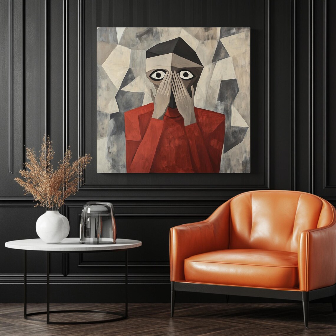 Abstract Face Line Art, Boho Decor - Image 3