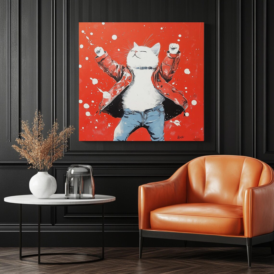 Rebel Cat Explosion Pop Art, Urban Decor - Image 3