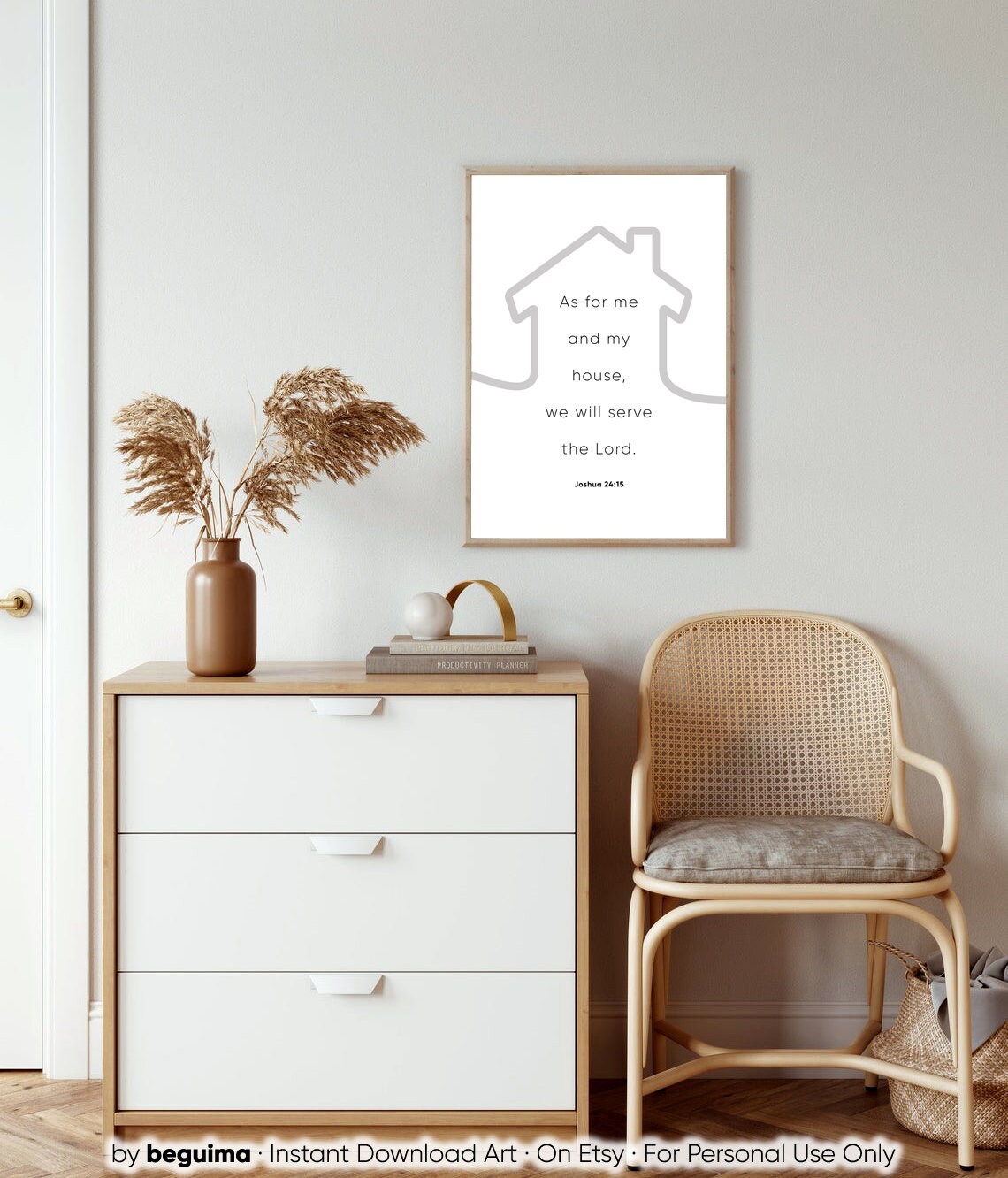 As for Me and My House We Will Serve the Lord Christian Faith Poster - Image 4