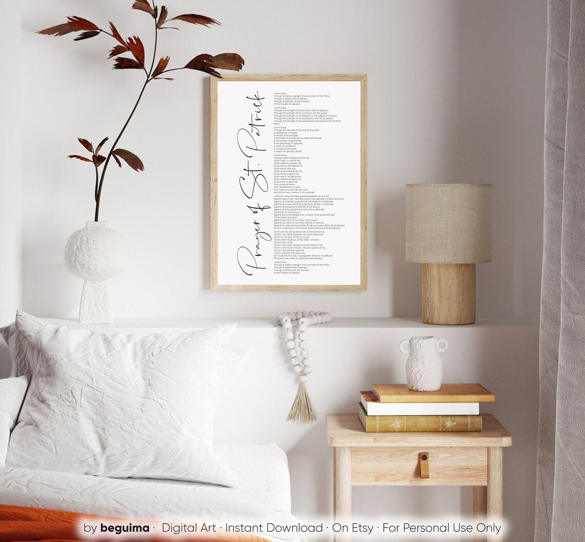 Prayer Of St Patrick Christian Wall Art Print - Image 2