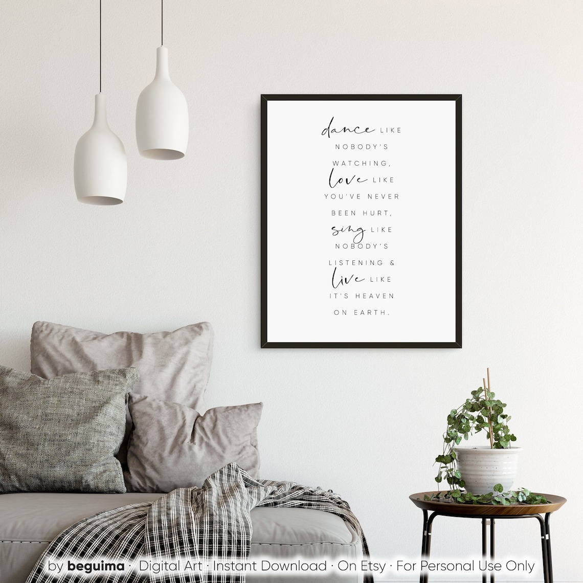 Dance Like Nobody's Watching Quote Art Print - Image 2