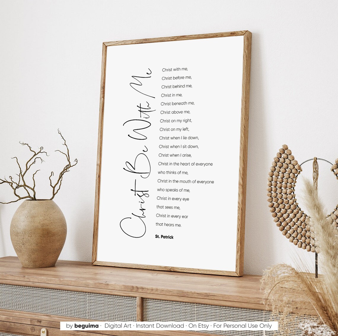 Prayer Of St Patrick Christian Art Print - Image 3