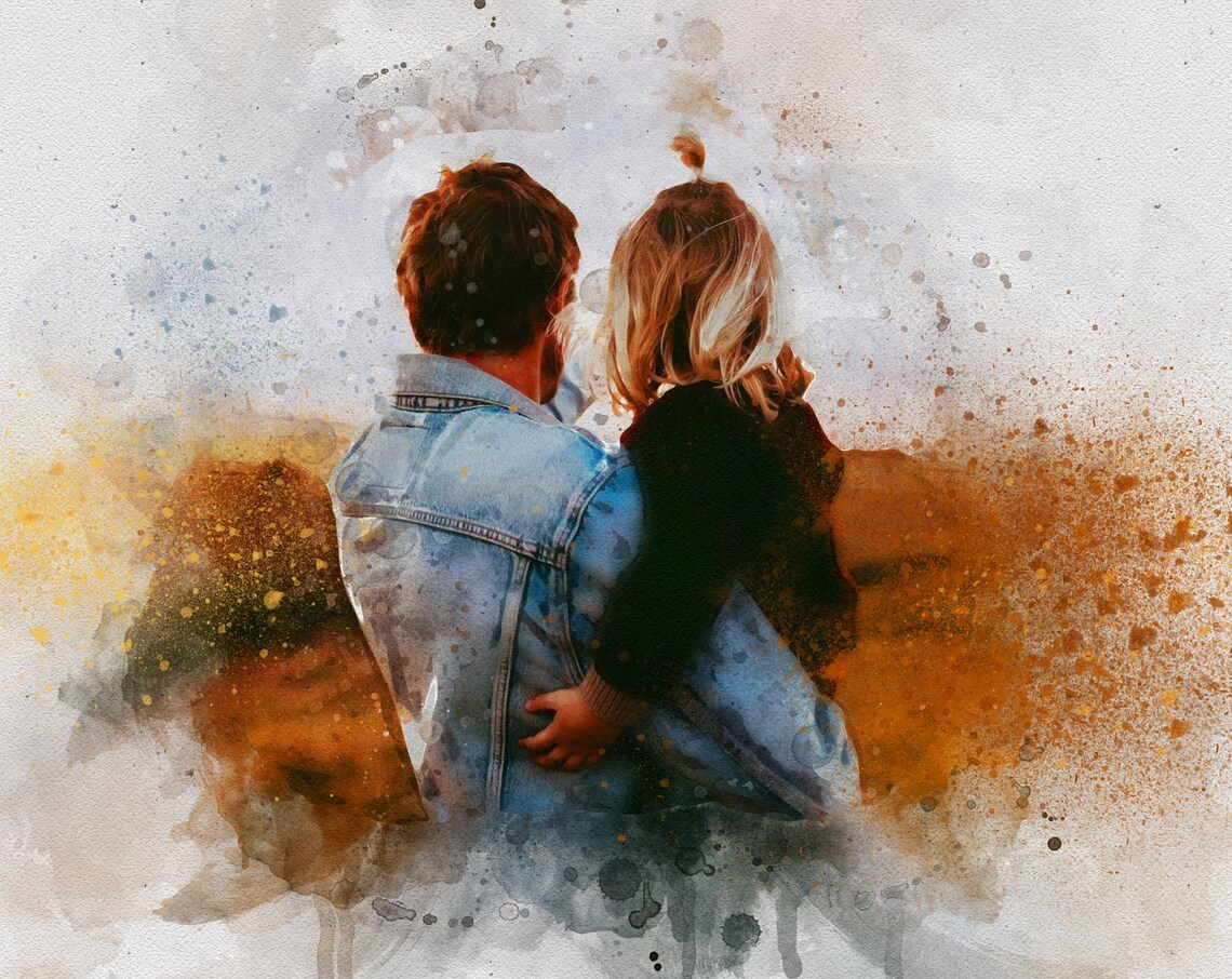Father's Day Gift Art Print, From Wife and Daughter - Image 4