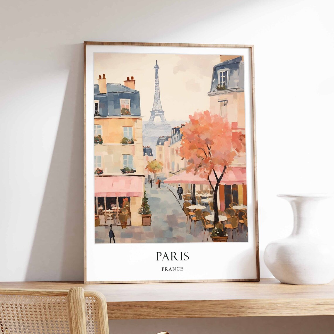 Paris Travel Poster, Eiffel Tower European Art