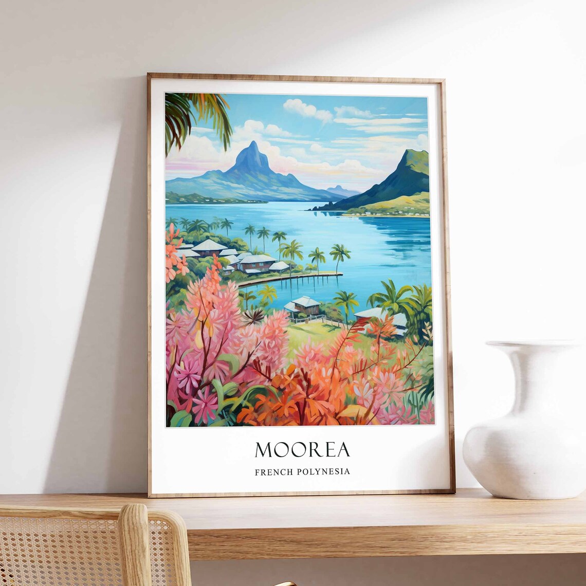 Moorea Poster, French Polynesia Tahiti Travel Poster