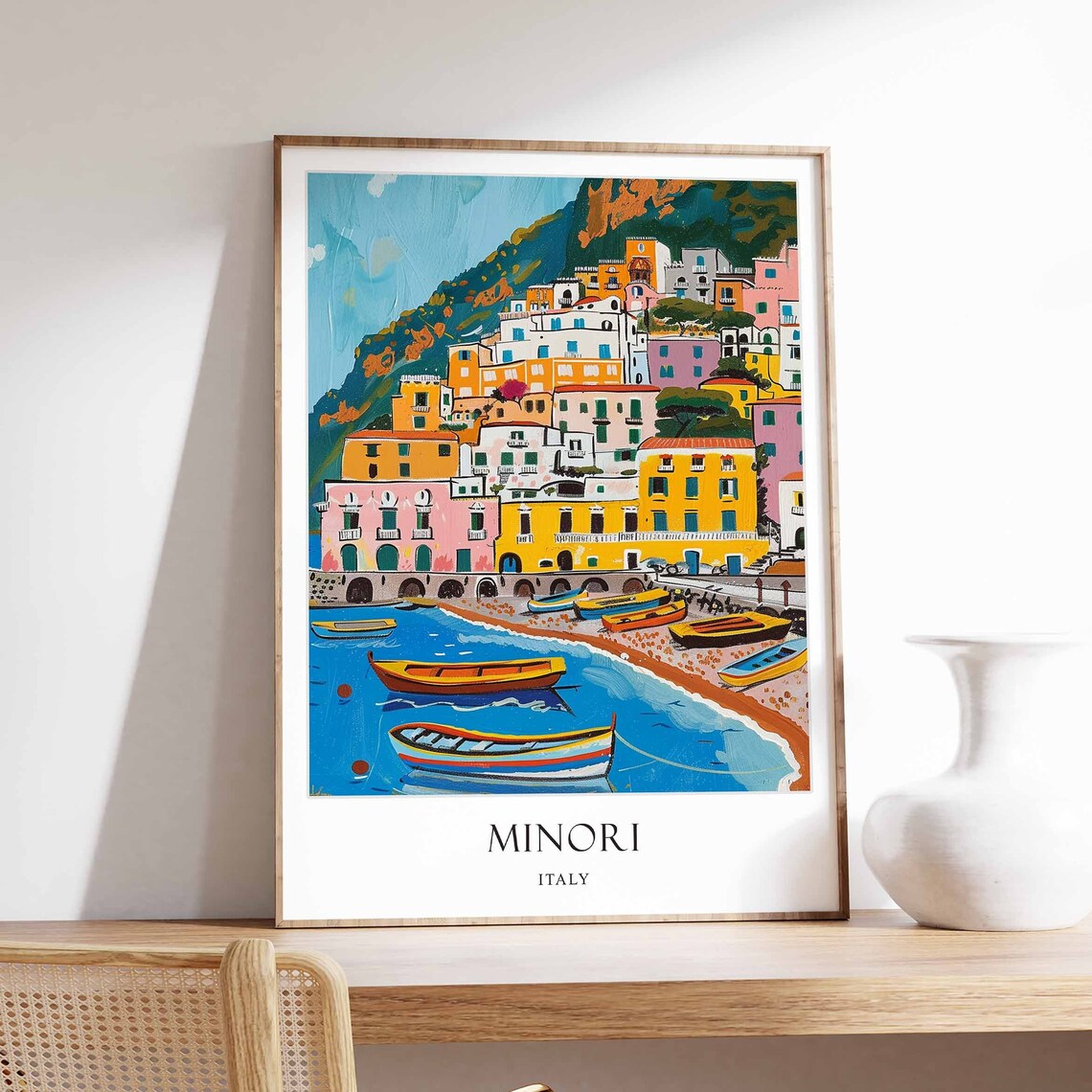 Minori Amalfi Coast Italy Travel Poster Print
