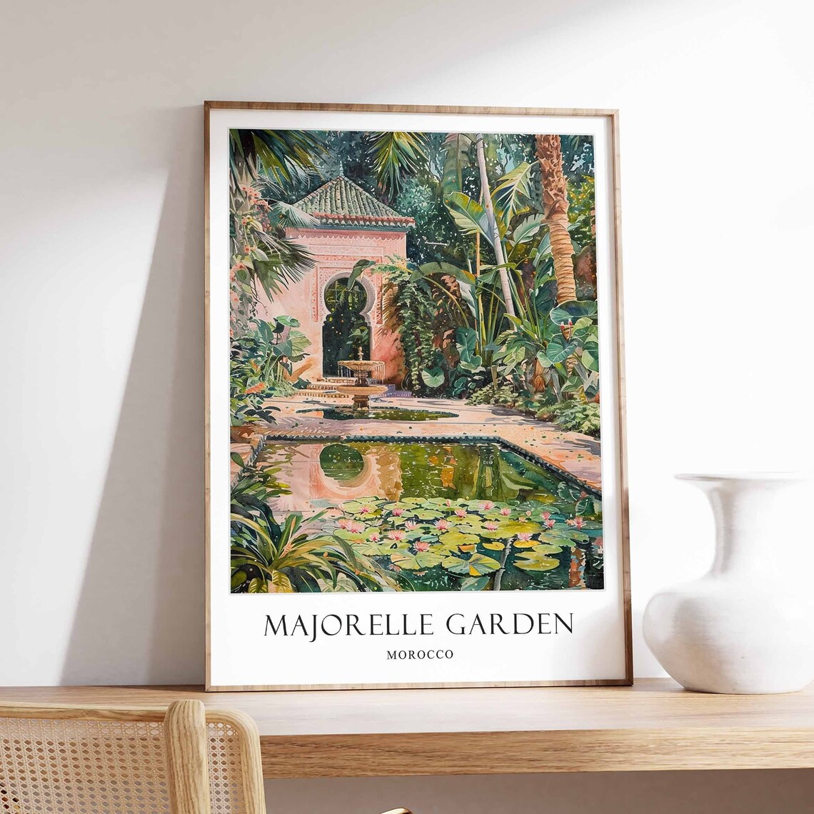 Majorelle Garden Marrakech Morocco Travel Poster