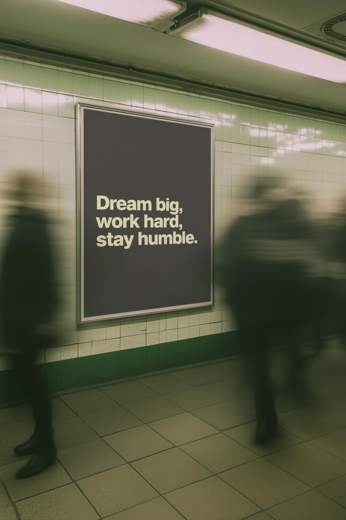 Dream Big Work Hard Stay Humble, Minimalist Quote Poster