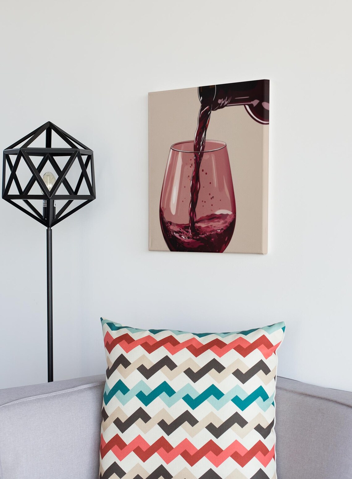Wine Pouring Poster, Minimalist Kitchen Bar Decor - Image 3