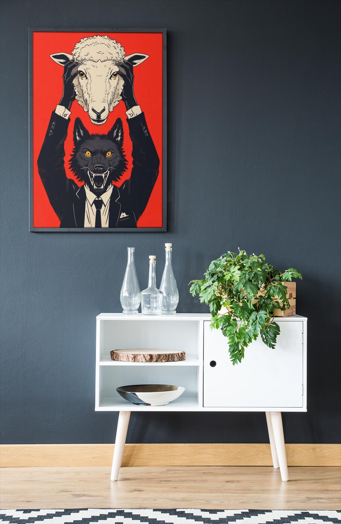 Wolf In Sheep's Clothing, Bold Surreal Art Print - Image 2