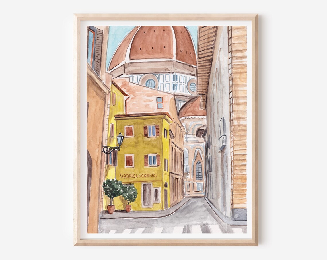Florence Travel Poster, Duomo Di Firenze, Italy