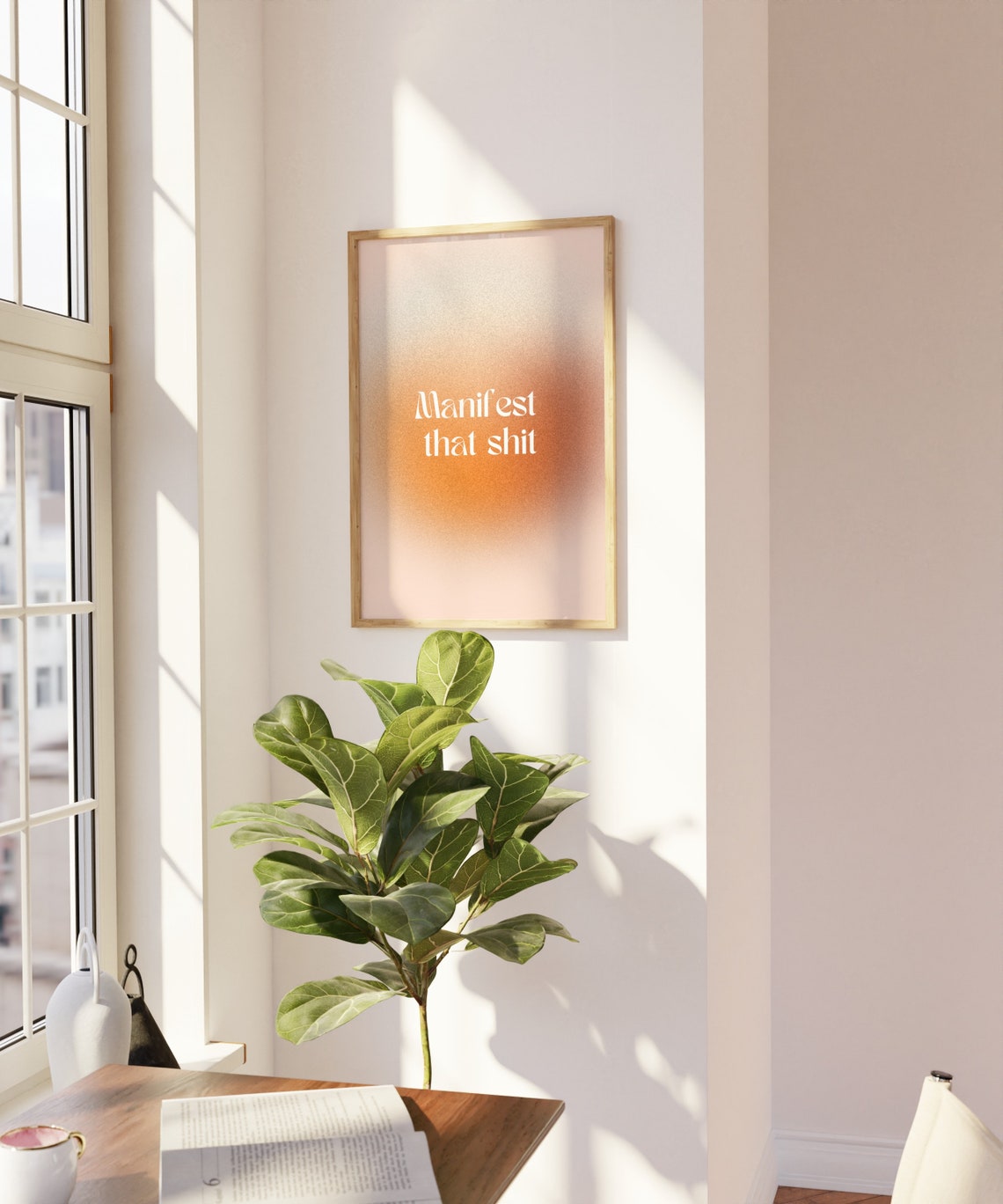 Manifest That Shit Blush Pink Aura Spiritual Manifestation Print - Image 3