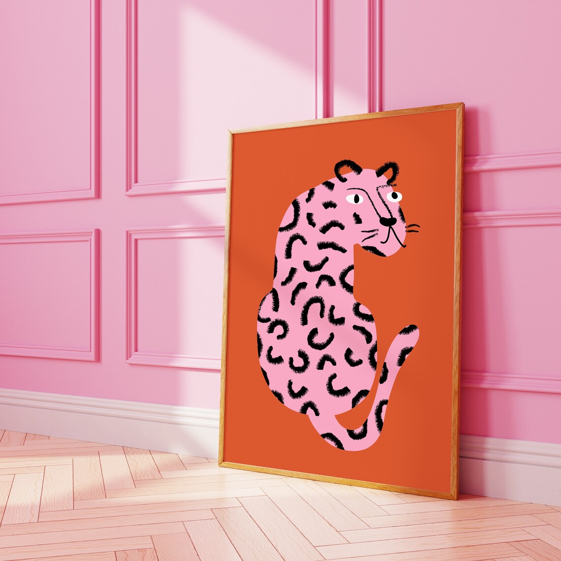Preppy Tiger Pop Art Poster, Girly Dorm Decor - Image 2