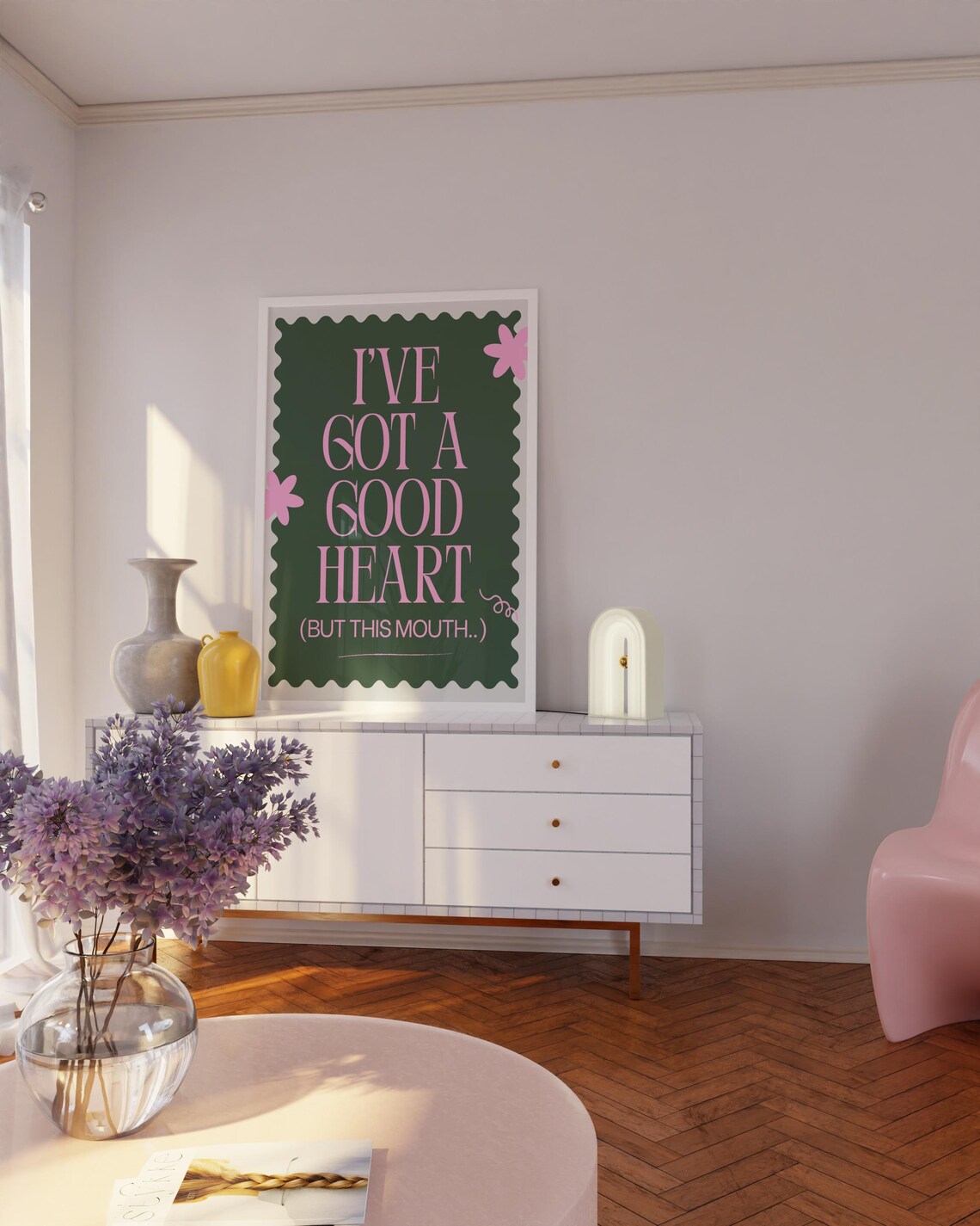 Funny Good Heart Humor Typography, Gift for Friends - Image 2