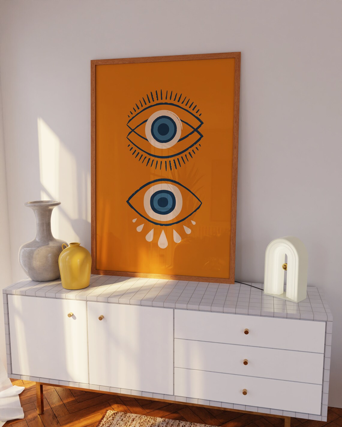 Groovy Evil Eye Protection Poster, Retro Maximalist Decor - Image 3