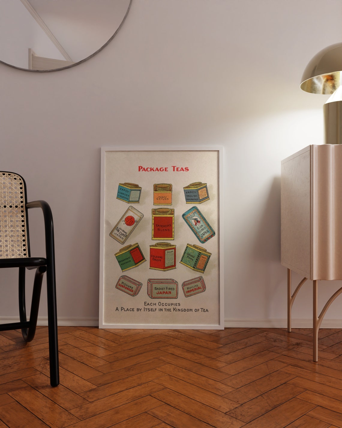 Vintage Package Teas Advertising Retro Tea Tin Kitchen Art Poster - Image 2