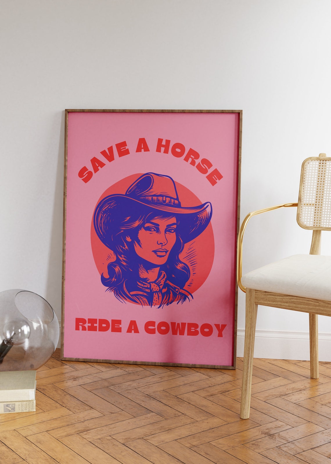 Funny Cowgirl Western Print Funny Western Room Decor Feminist Wall Art Trendy Aesthetic Decor Cowgirl Riding Cowboy Quote - Image 2