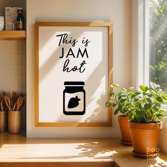 Jam Hot Print, Funny Kitchen Christmas Art