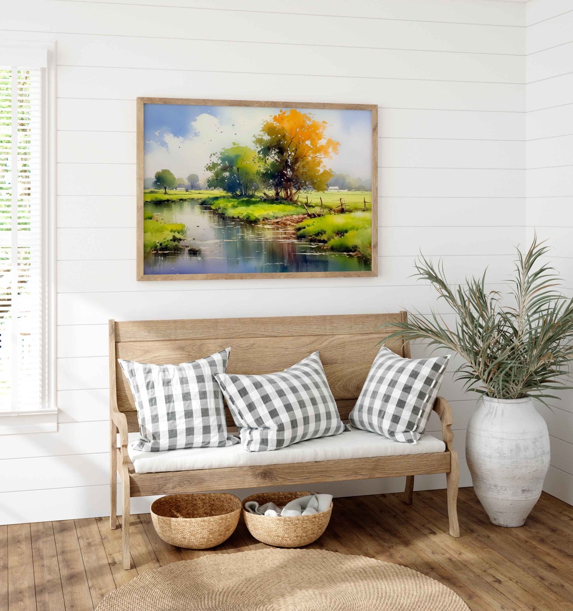 Rustic Landscape Art Watercolor Painting Wall Art Home Decor Art Wa31 - Image 4