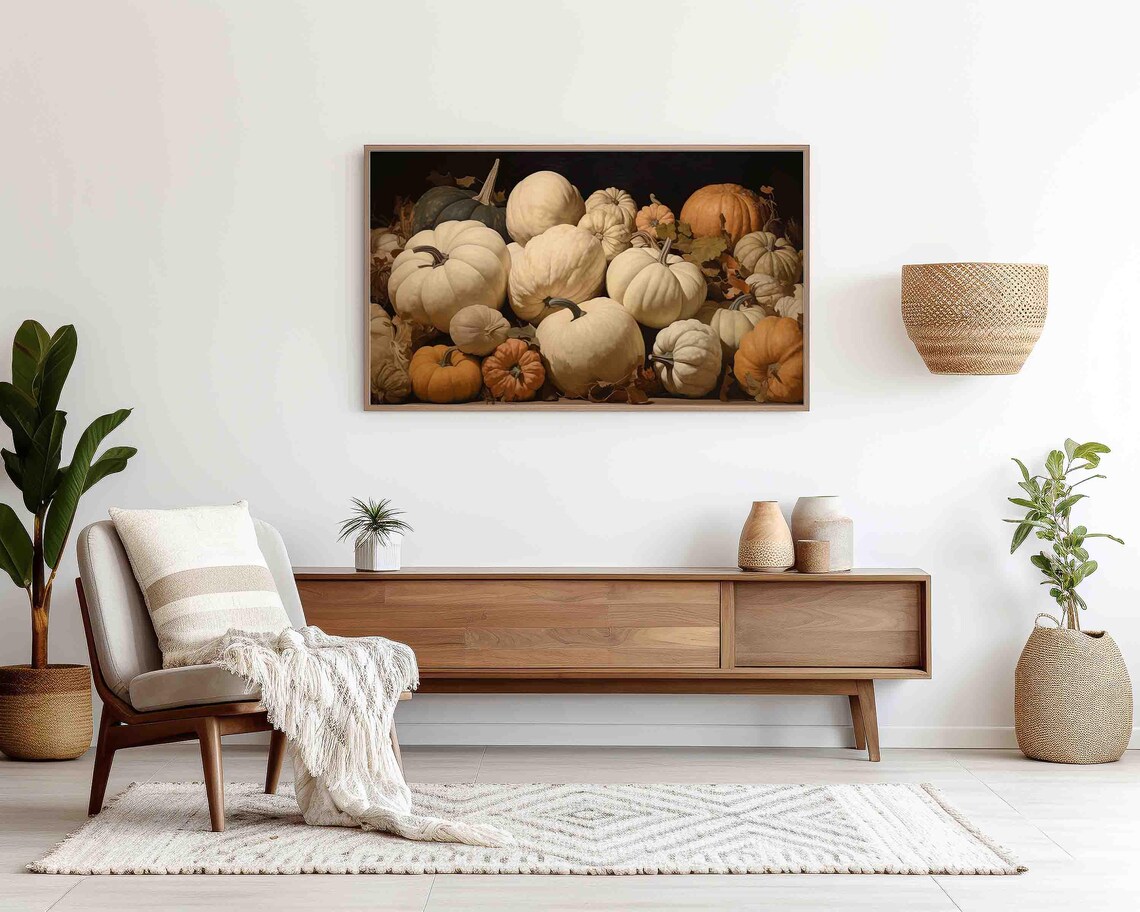 Fall Frame Tv Art Pumpkin Painting Autumn Art For Tv Pumkin Art Tv Screensaver Thanksgiving Tv Art Tvf95 - Image 3
