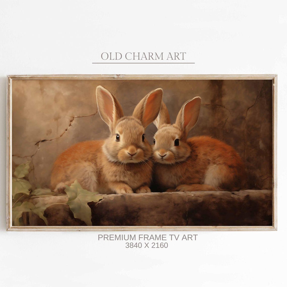 Spring Frame TV Art, Easter Bunny Decor