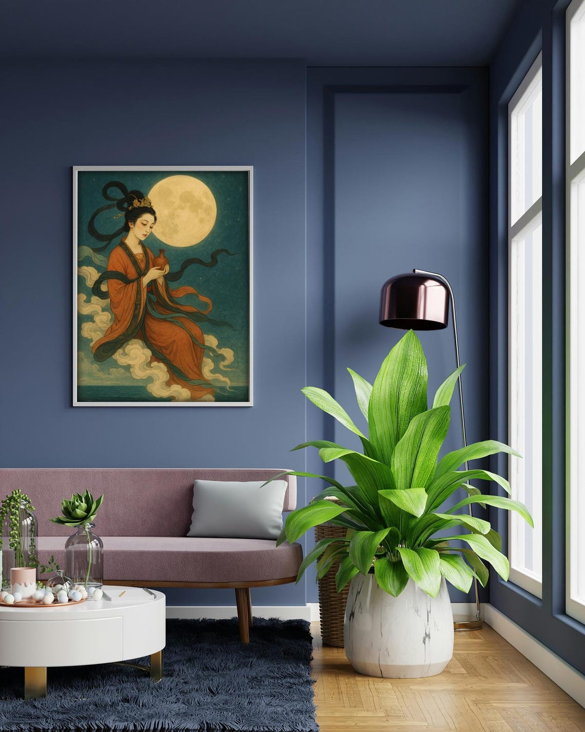 Chinese Moon Goddess Art Print, Celestial Illustration - Image 3