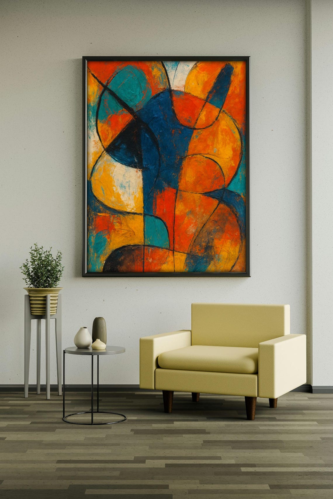 Bold Abstract Shapes, Colorful Geometric Art Print - Image 2