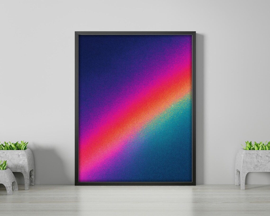 Retro Gradient Noise Vaporwave Spectrum Poster - Image 2
