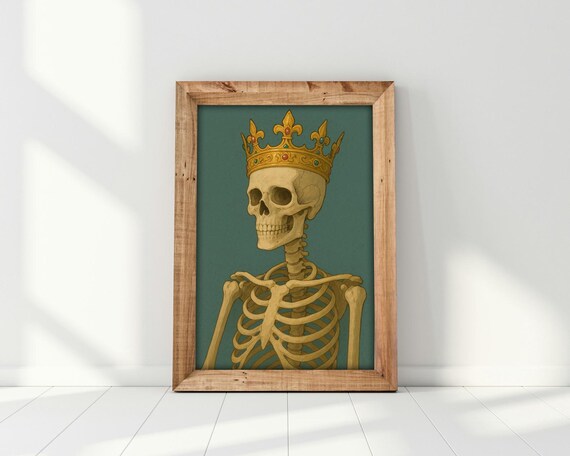 Skeleton King - Halloween Wall Art Print