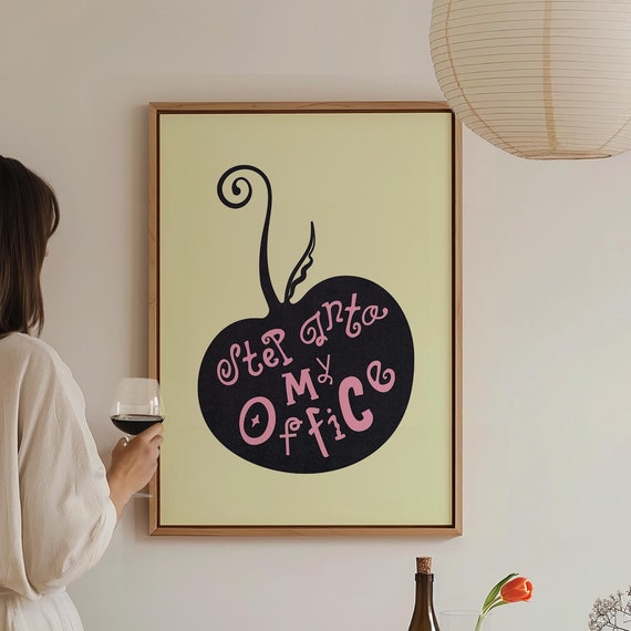 Step Into My Office Wall Art Girly Wall Art Preppy Apartment Decor Cute Office Print Trendy Office Decor Coquette Gift For Coworker