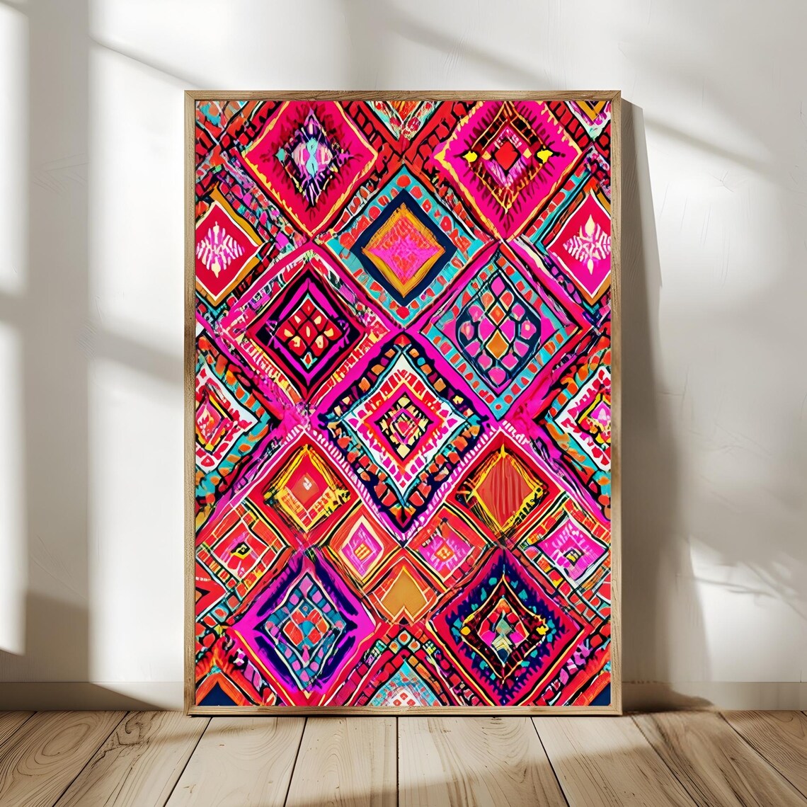 Bold Bohemian Pattern Abstract Geometric Art Print