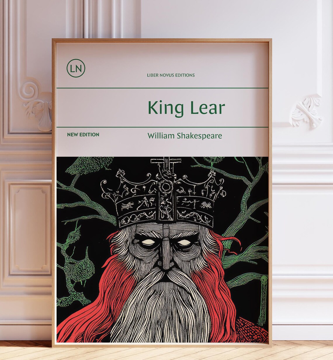 King Lear Shakespeare Theatre Art Print, Literary