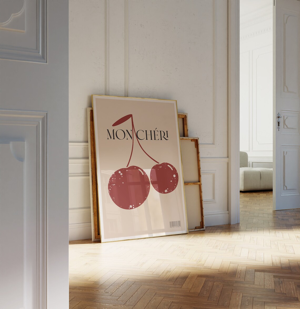 Cherry Poster, Retro Preppy Food Art Print - Image 2