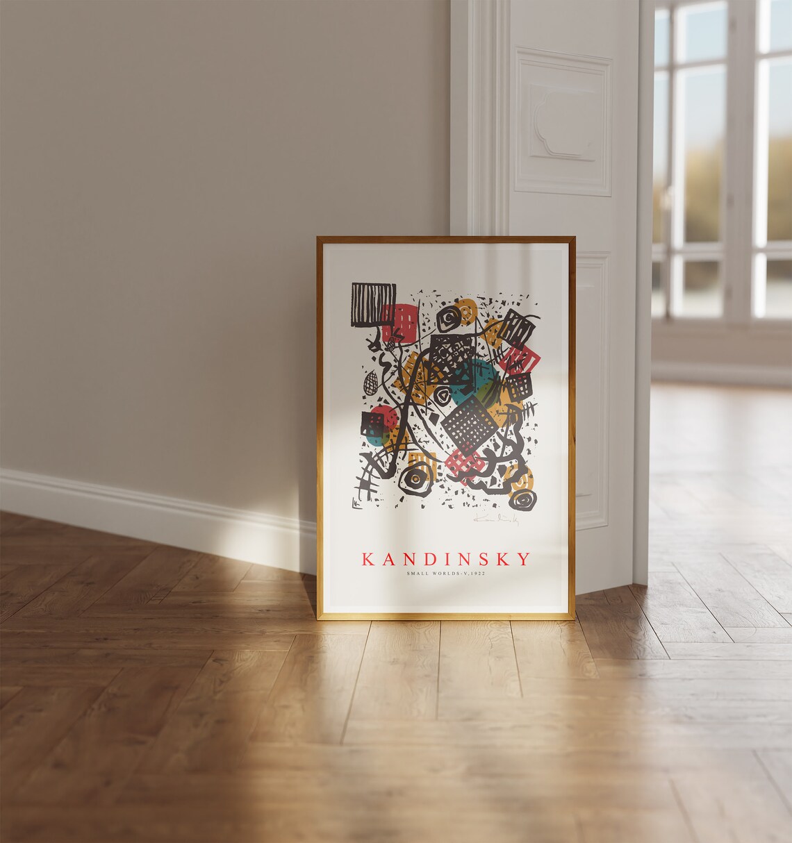 Wassily Kandinsky Small Worlds V 1922 Black Red Woodcut Poster - Image 4