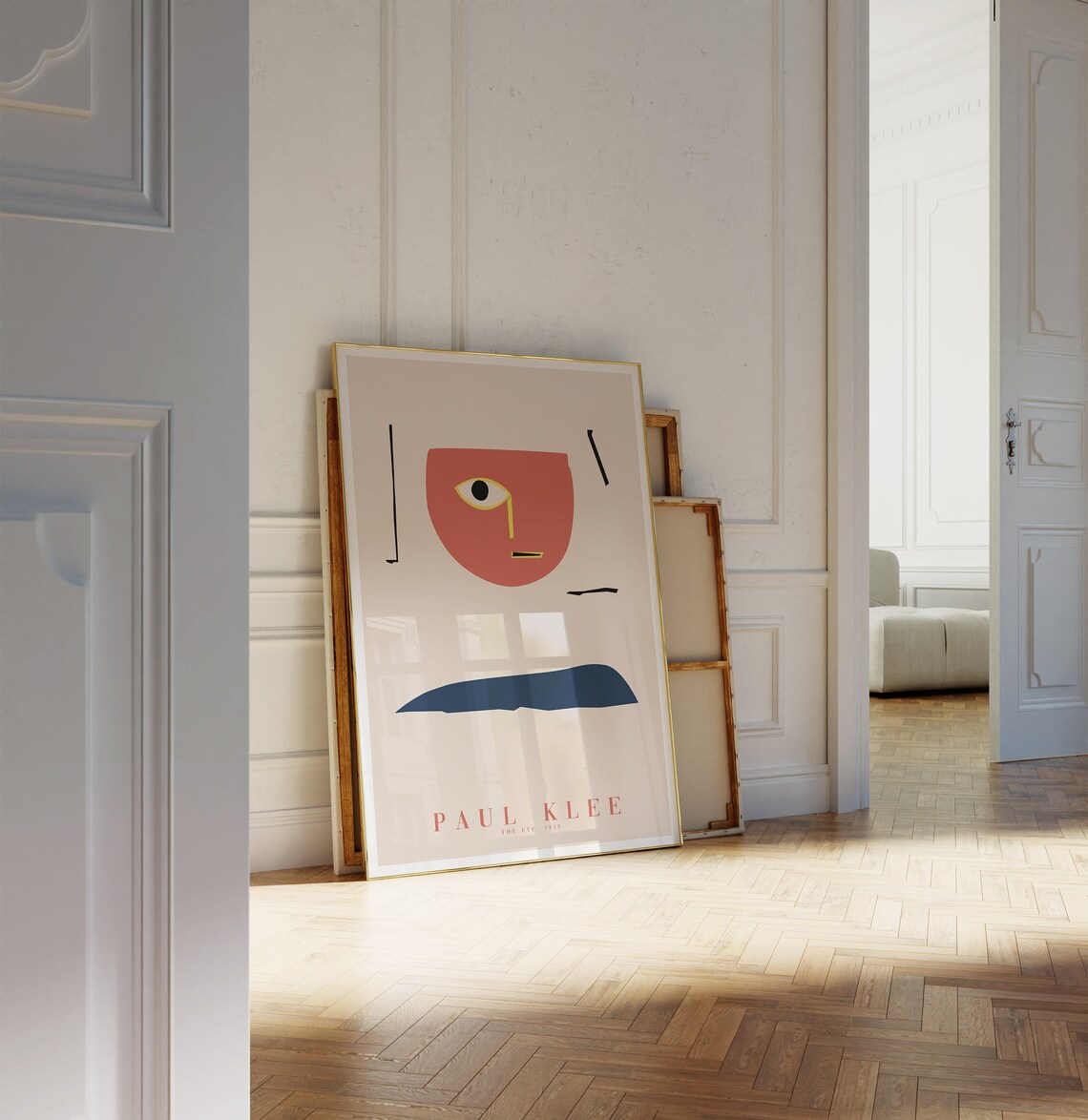 Paul Klee The Eye 1938 Red Abstract Face Minimalist Art Poster - Image 2